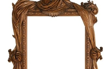 Italian Carved Wooden Mirror in the Baroque Taste