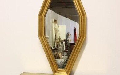Italian Gold Leaf Console and Mirror