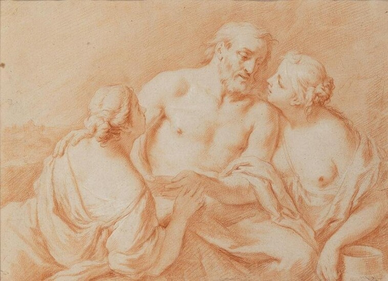 Italian School 17th-18th century Lot and His Daughters