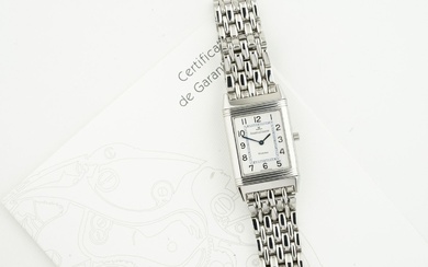 JAEGER LE-COULTRE REVERSO W/ GUARANTEE PAPERS REF. 250.8.86, rectangular...