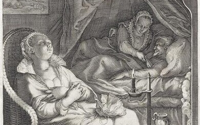 JAN SAENREDAM (after Goltzius), Two engravings.