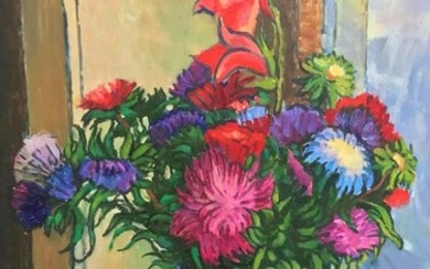 Jacques CHAPIRO (1887/97-1972) Vase de fleurs Huile