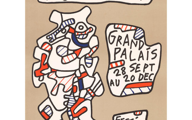 Jean Dubuffet (1901-1985) Affiche (Grand Palais, festival d'automne à Paris)...