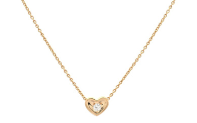 Jewellery Necklace NECKLACE, 18K gold, heart, brilliant cut diamond appro...