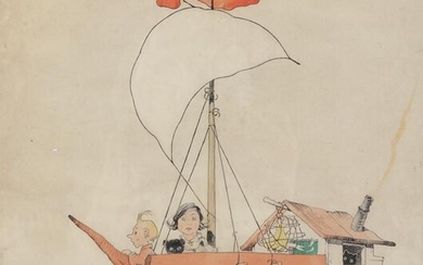 Jo McMahon - Flying Ship Illustration, 1920s