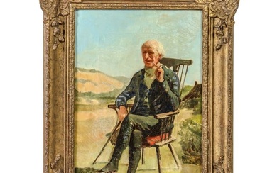 John Burr 1831-1893 Portrait of Gentleman Painting
