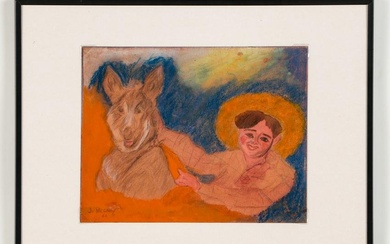 Justin McCarthy (American, 1892-1977) "Boy with Dog"