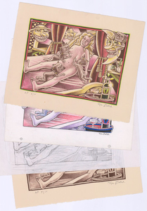 Kim Deitch Signed Illustrations and Prints (4)