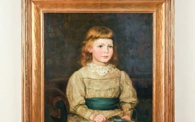 LATE 19TH C. PORTRAIT OF A YOUNG GIRL