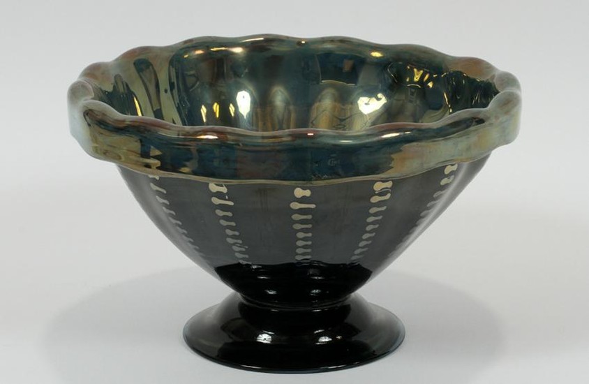 LIBBEY EXPERIMENTAL FOOTED GLASS BOWL