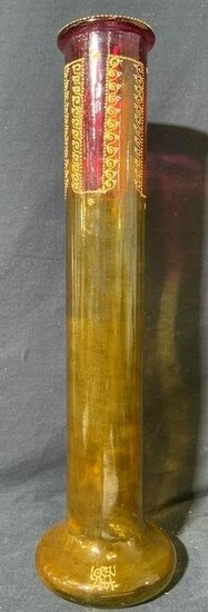 LOREN ZINA Murano Glass Tubular Vase