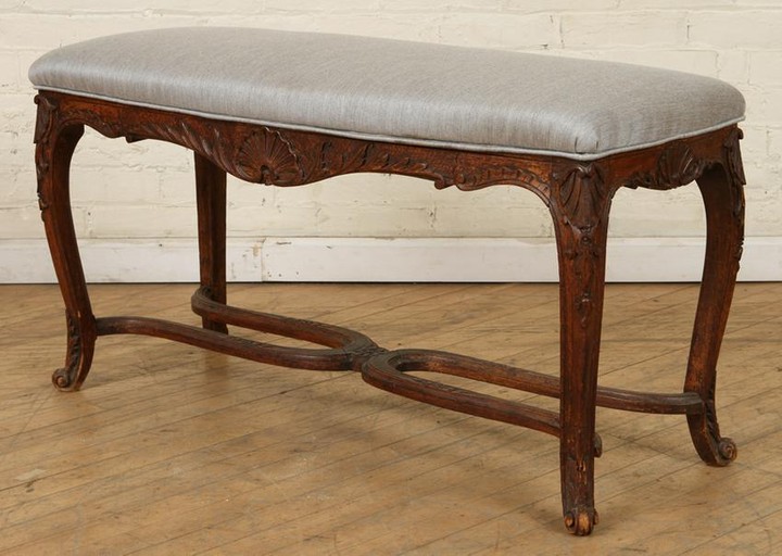 LOUIS XV STYLE UPHOLSTERED BENCH 1940