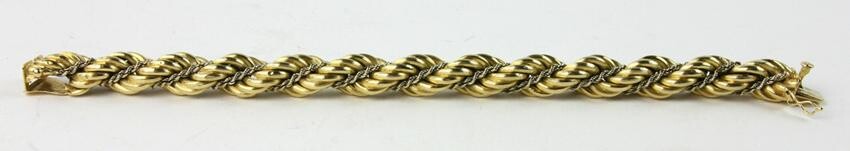 Ladies 18k Gold Rope Bracelet