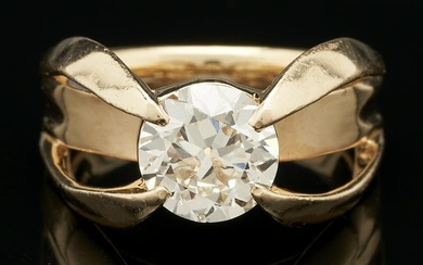 Ladies 2.20 Carat Euro Diamond Solitaire Ring, GIA Report