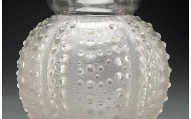 Lalique Clear and Frosted Glass Oursin Vase