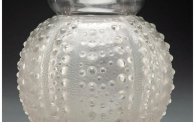 Lalique Clear and Frosted Glass Oursin Vase