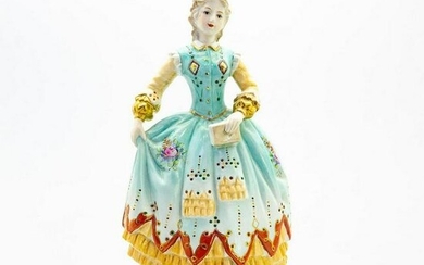 Large Meissen Figurine, Lady with Book