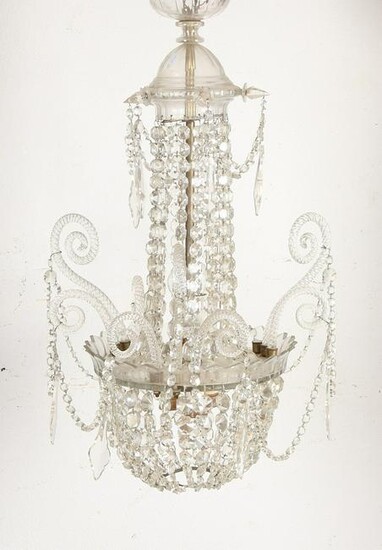 Large antique Italian Murano glass chandelier.