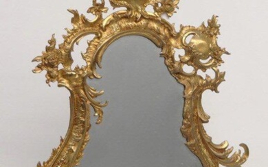 Late 19 early 20th Century French Bronze Mirror.