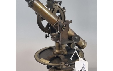 Late 19th/early 20th century brass and bronze theodolite. Un...