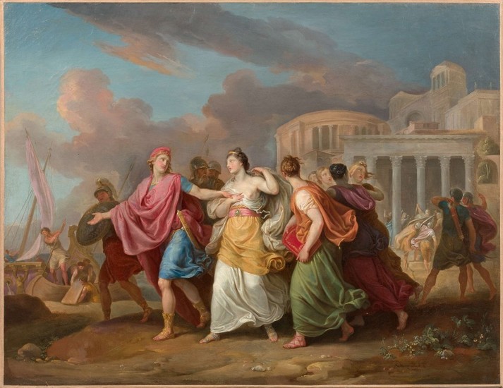Laurent PÉCHEUX Lyon, 1729 - Turin, 1821 L'enlèvement d'Hélène
