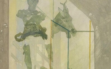 Leonard Rosoman OBE RA, British 1913-2012 - The Emperor Nerva, Horses of San Marco; gouache and pencil on paper, signed lower right 'Leonard Rosoman' and titled lower left, 32.5 23.6 cm (ARR) Note: Leonard Rosoman OBE RA worked as a war artist, a...