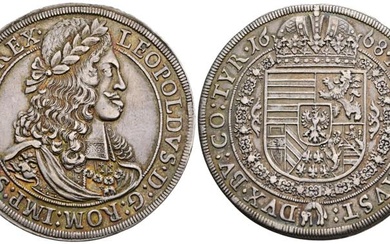 Leopold I. 1657-1705 Taler, 1668. Hall 28,46g Voglh.221/I ss/vz