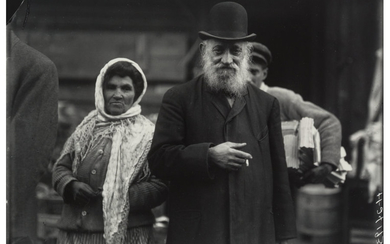 Lewis Wickes Hine (1874-1940), Bearded Man and Woman with Wig and Shawl, Lower East Side, New York City (1910)