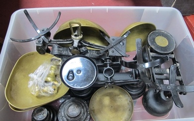 Libra Salter and set of other scales with brass pans, plus i...