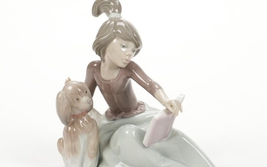 Lladró "A Lesson Shared" Porcelain Figurine Designed by Juan Huerta