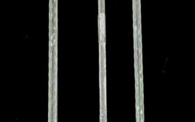 Lot of 4 Roman Glass Stirrers - One w/ Gold Bauble!