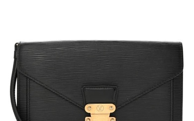 Louis Vuitton Epi Pochette Sellier Dragonne Clutch Black