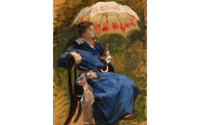 Ludwig Koch, Vienna 1866 - 1934 Vienna, Ladies with parasol