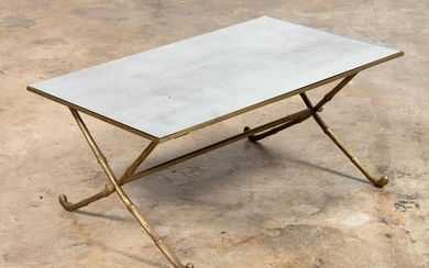 MIRROR TOP BRONZE MAISON BAGUES STYLE COFFEE TABLE