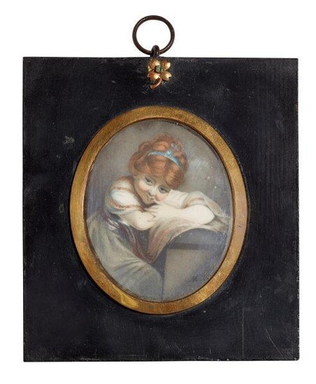Manner of Jean-Baptiste Greuze, 19th century- Portrait...