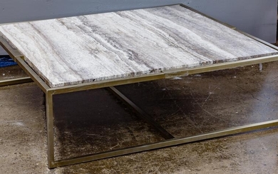 Marble and Metal Coffee Table