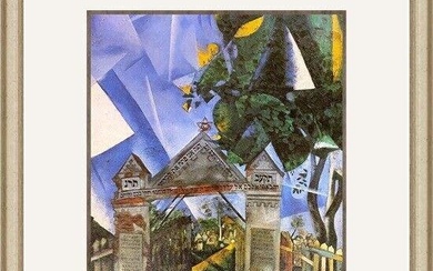 Marc Chagall "Cemetery Gates" Custom Framed Print