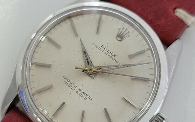 Mens Rolex Oyster Perpetual Ref 1002 34mm 1960s Automatic Vintage Swiss RA143R