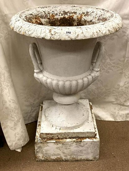 Monumental 1800's Romanesque Cast Garden Urn