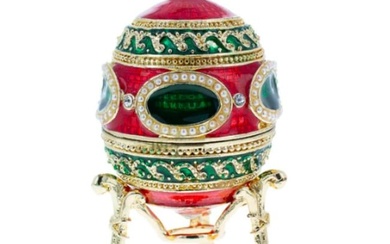 Mosaic Jeweled Trinket Jewel Box Egg
