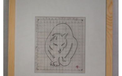 NAM Jacques (1881-1974). «Le chat ». Dessin Monogramé en bas à droite, dessin sur papier...