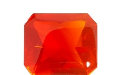 NO RESERVE - AN UNMOUNTED FIRE OPAL Faceted to the back
