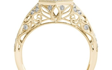 Natural 1.63 CTW Diamond Engagement Ring 14K Yellow Gold