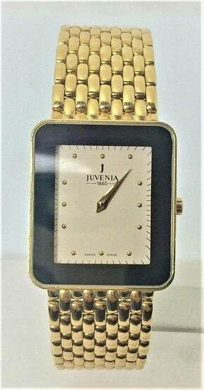 New Solid 18k Yellow Gold JUVENIA Unisex watch Ref