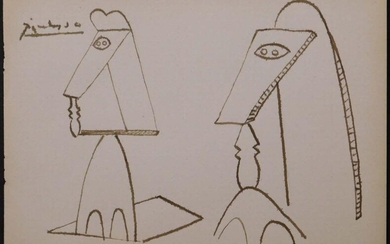 Pablo Picasso Attr. : Sculpture Sketch