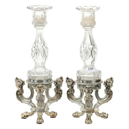 Pair Candlesticks, ABCG, Marked Pairpoint #C6133