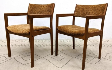 Pair Danish Modern Teak Arm Chairs.