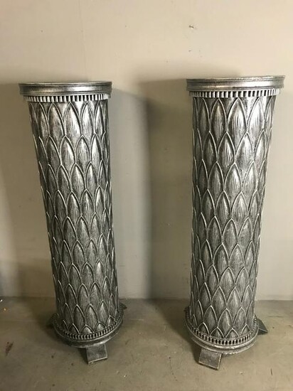 Pair of Classical Painted Wood Pedestals