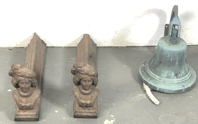 Pair of French Cast Iron Andirons