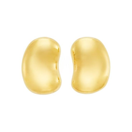 Pair of Gold 'Bean' Earclips, Tiffany & Co., Elsa Peretti